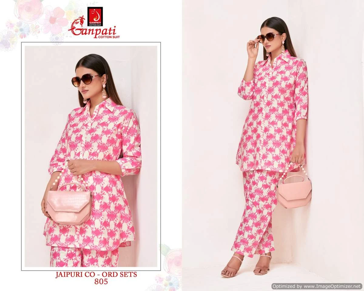 Ganpati Jaipuri Vol 8 Cotton Wholesale Kurti with Pant Catalog — Wholesale Kurtis, Ganpati wholesale from Surat - Gallery Image 6